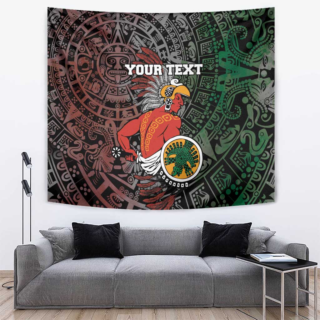 Personalized Mexican Tribal Aztec Warriors Tapestry Aztec Sun God - Wonder Print Shop