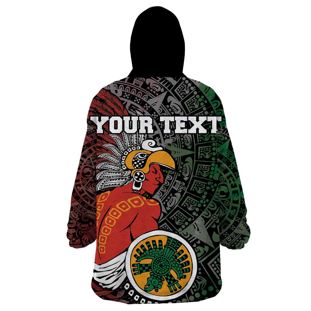 Personalized Mexican Tribal Aztec Warriors Wearable Blanket Hoodie Aztec Sun God - Wonder Print Shop