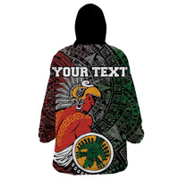 Personalized Mexican Tribal Aztec Warriors Wearable Blanket Hoodie Aztec Sun God - Wonder Print Shop