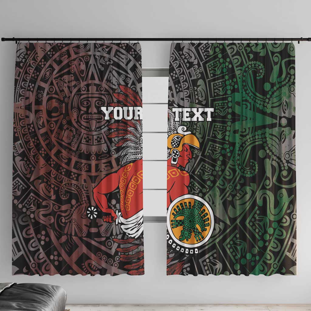 Personalized Mexican Tribal Aztec Warriors Window Curtain Aztec Sun God - Wonder Print Shop