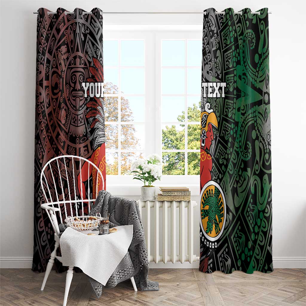 Personalized Mexican Tribal Aztec Warriors Window Curtain Aztec Sun God - Wonder Print Shop