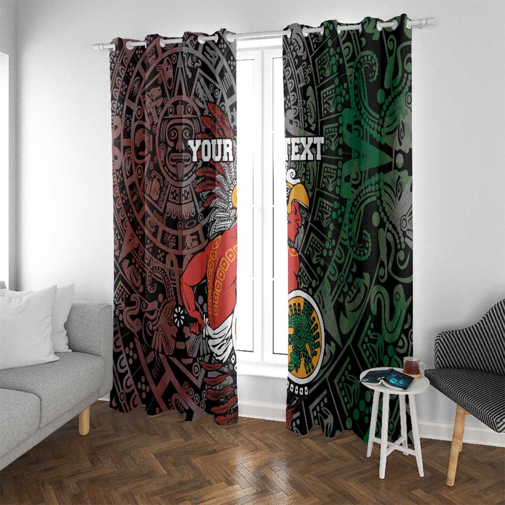 Personalized Mexican Tribal Aztec Warriors Window Curtain Aztec Sun God - Wonder Print Shop