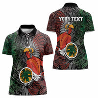 Personalized Mexican Tribal Aztec Warriors Women Polo Shirt Aztec Sun God - Wonder Print Shop