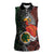 Personalized Mexican Tribal Aztec Warriors Women Sleeveless Polo Shirt Aztec Sun God - Wonder Print Shop