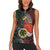 Personalized Mexican Tribal Aztec Warriors Women Sleeveless Polo Shirt Aztec Sun God - Wonder Print Shop