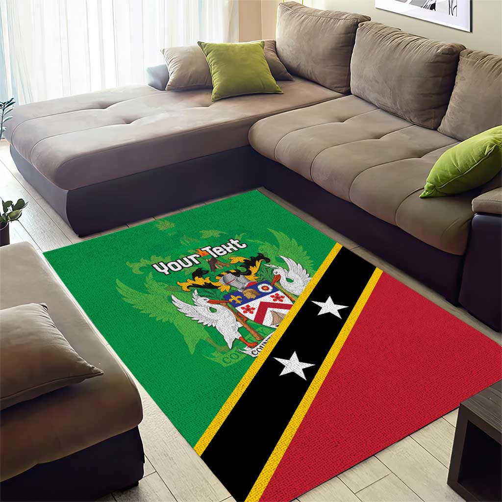 Personalized Saint Kitts And Nevis Area Rug Country Above Self - Wonder Print Shop