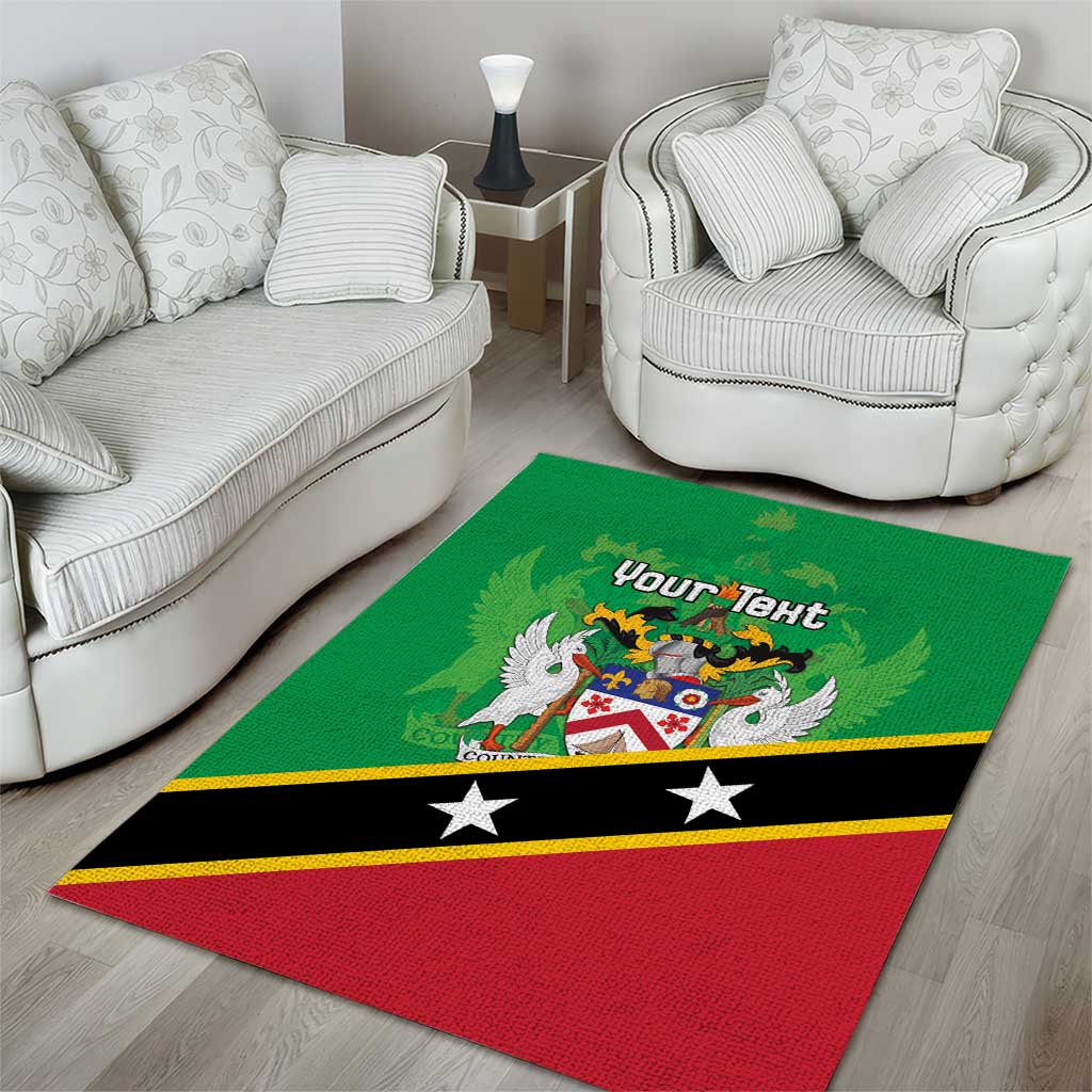 Personalized Saint Kitts And Nevis Area Rug Country Above Self - Wonder Print Shop