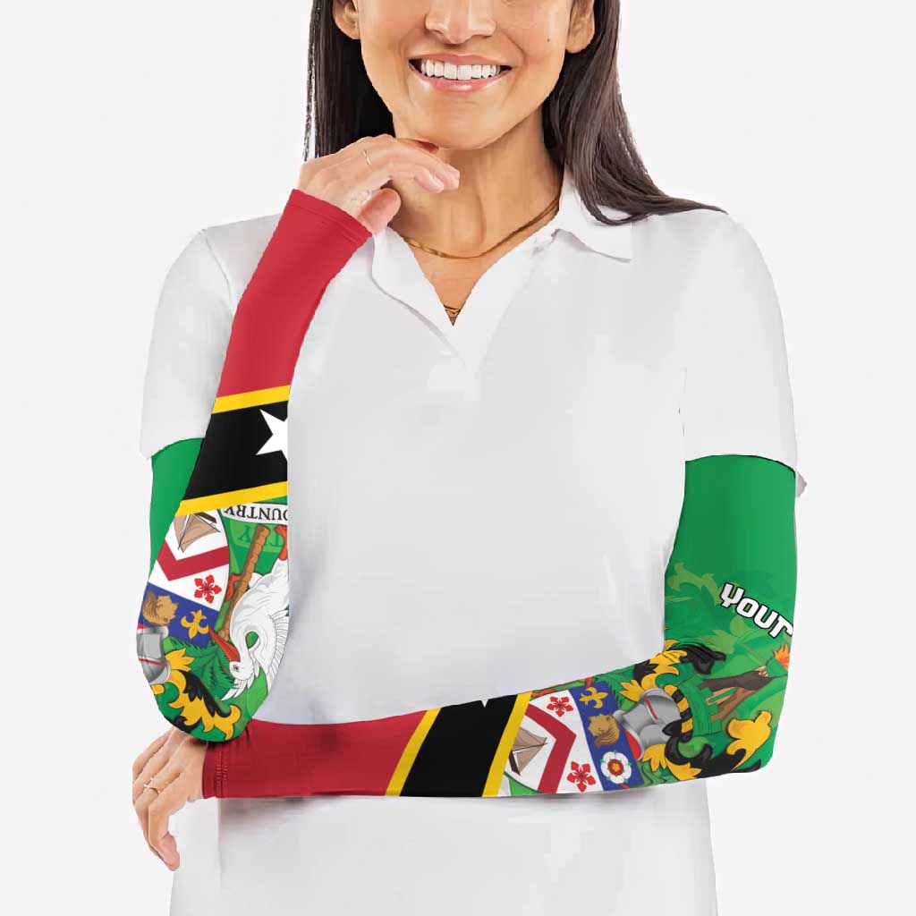 Personalized Saint Kitts And Nevis Arm Sleeves Country Above Self - Wonder Print Shop