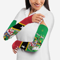 Personalized Saint Kitts And Nevis Arm Sleeves Country Above Self - Wonder Print Shop