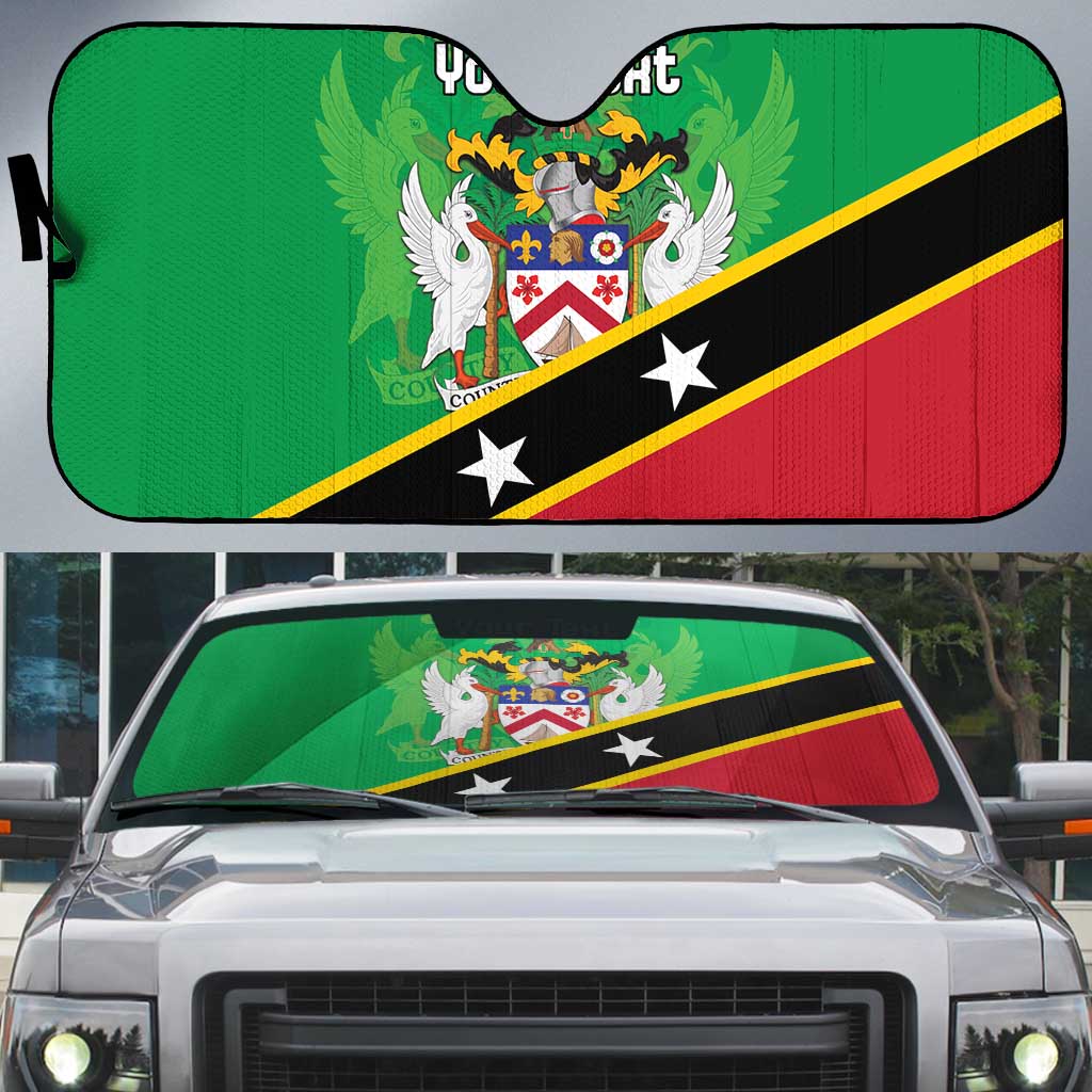 Personalized Saint Kitts And Nevis Auto Sun Shade Country Above Self - Wonder Print Shop