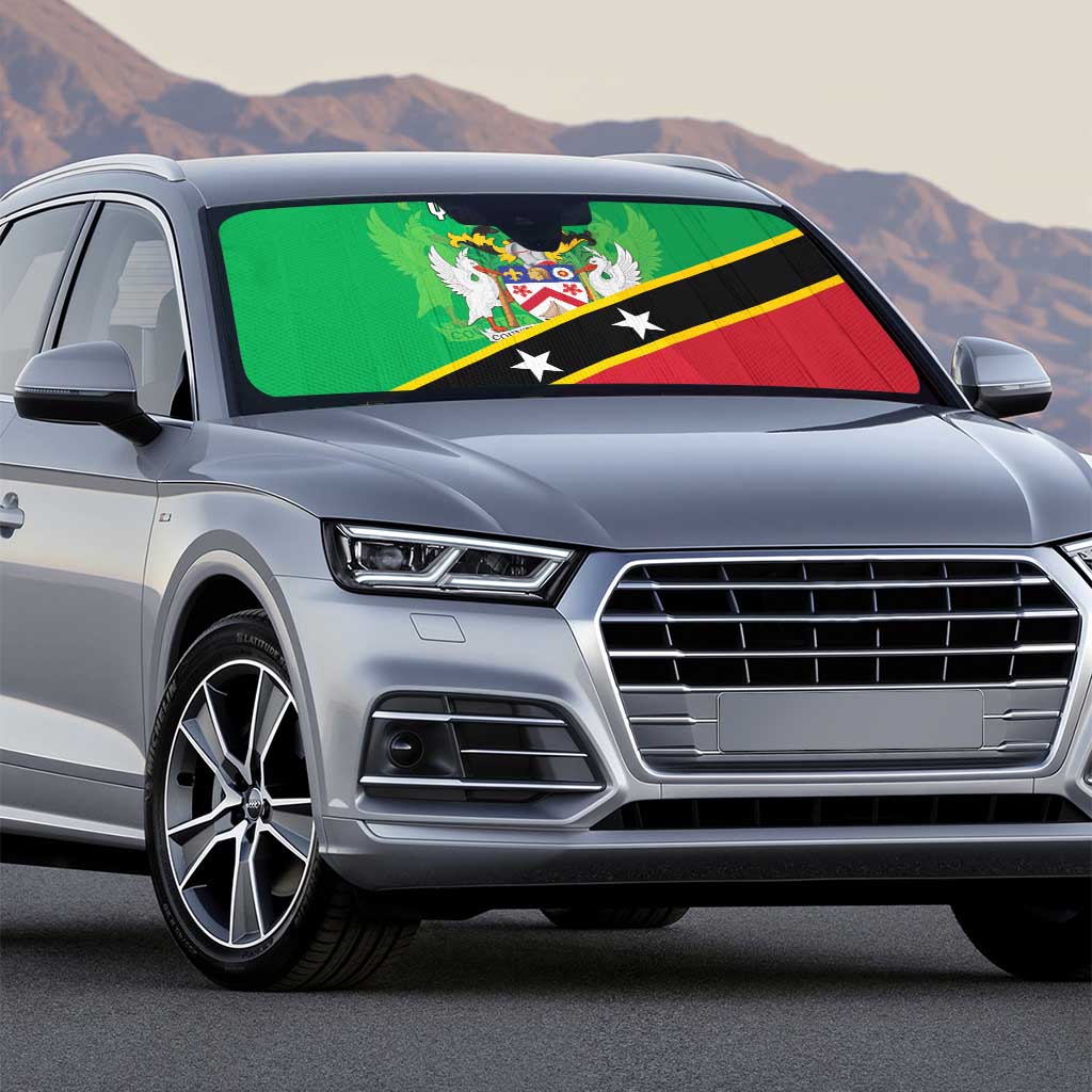 Personalized Saint Kitts And Nevis Auto Sun Shade Country Above Self - Wonder Print Shop