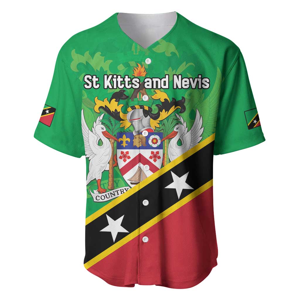 Personalized Saint Kitts And Nevis Baseball Jersey Country Above Self - Wonder Print Shop