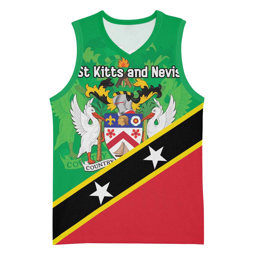Personalized Saint Kitts And Nevis Basketball Jersey Country Above Self - Wonder Print Shop