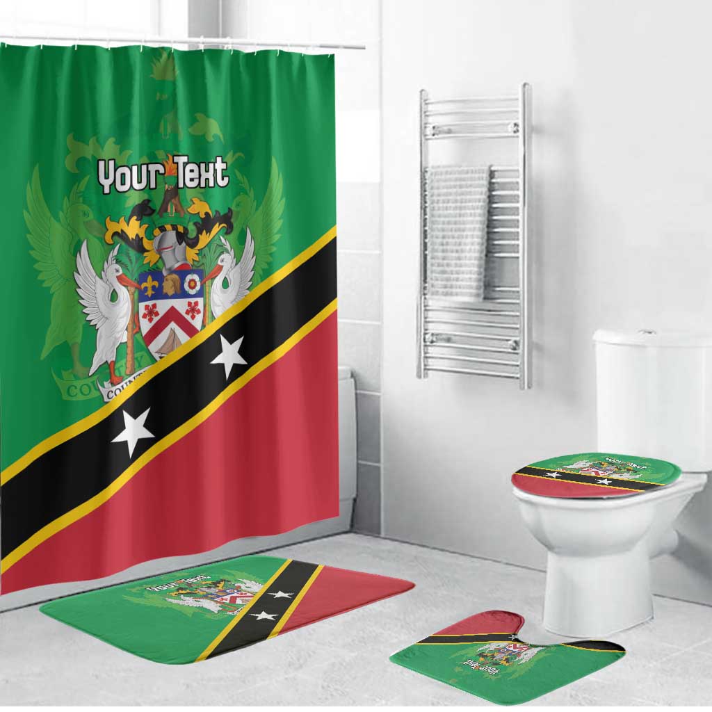 Personalized Saint Kitts And Nevis Bathroom Set Country Above Self - Wonder Print Shop