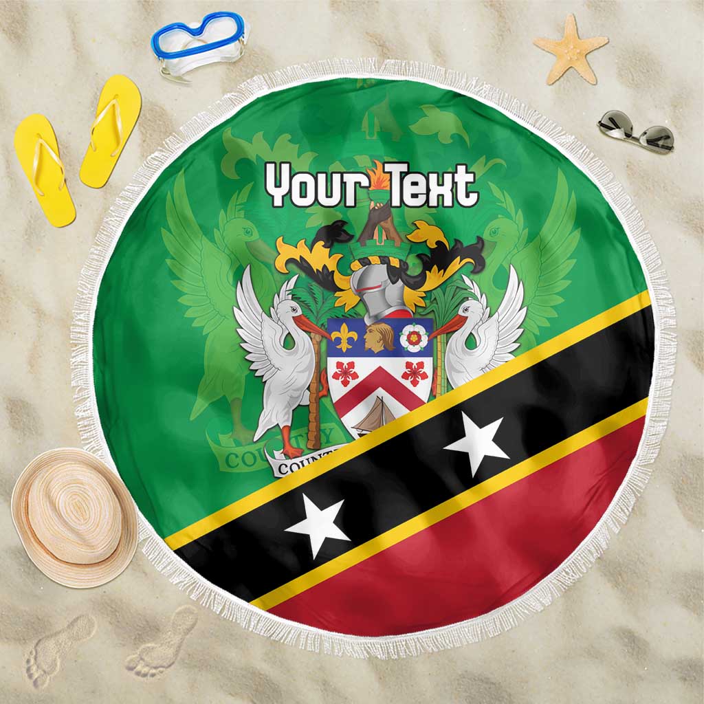 Personalized Saint Kitts And Nevis Beach Blanket Country Above Self - Wonder Print Shop