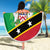 Personalized Saint Kitts And Nevis Beach Blanket Country Above Self - Wonder Print Shop