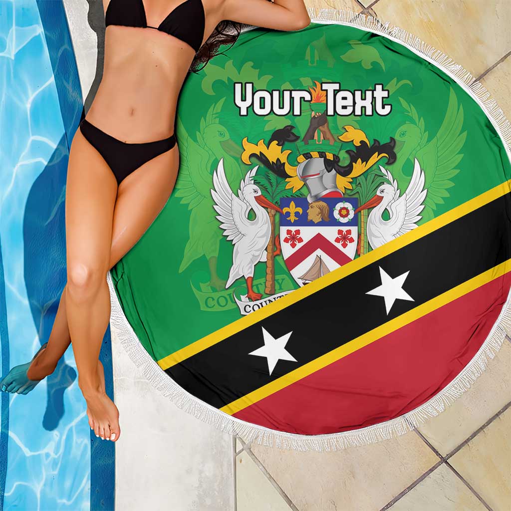 Personalized Saint Kitts And Nevis Beach Blanket Country Above Self - Wonder Print Shop