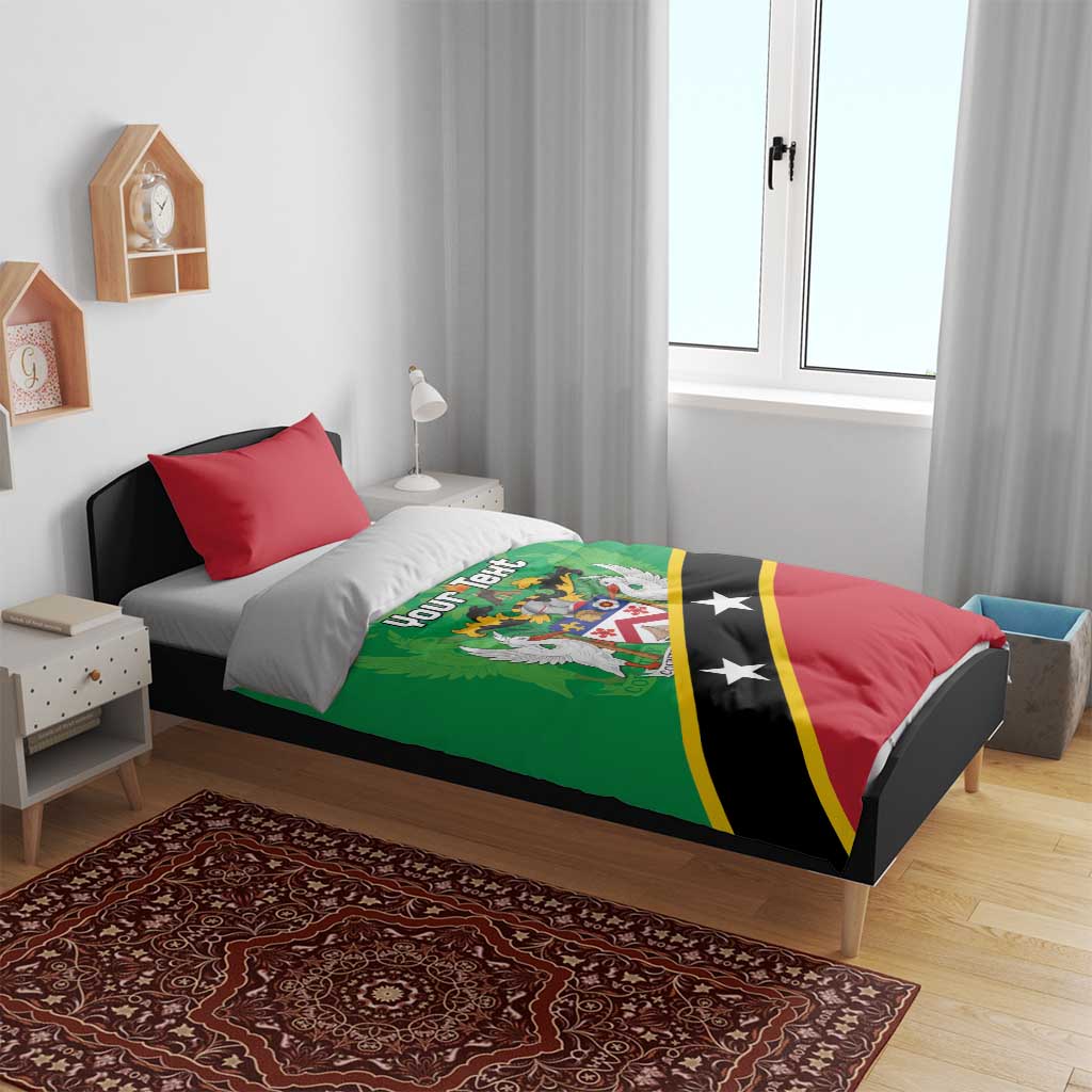 Personalized Saint Kitts And Nevis Bedding Set Country Above Self - Wonder Print Shop
