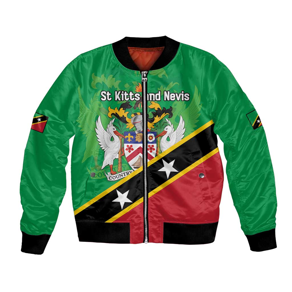 Personalized Saint Kitts And Nevis Bomber Jacket Country Above Self - Wonder Print Shop