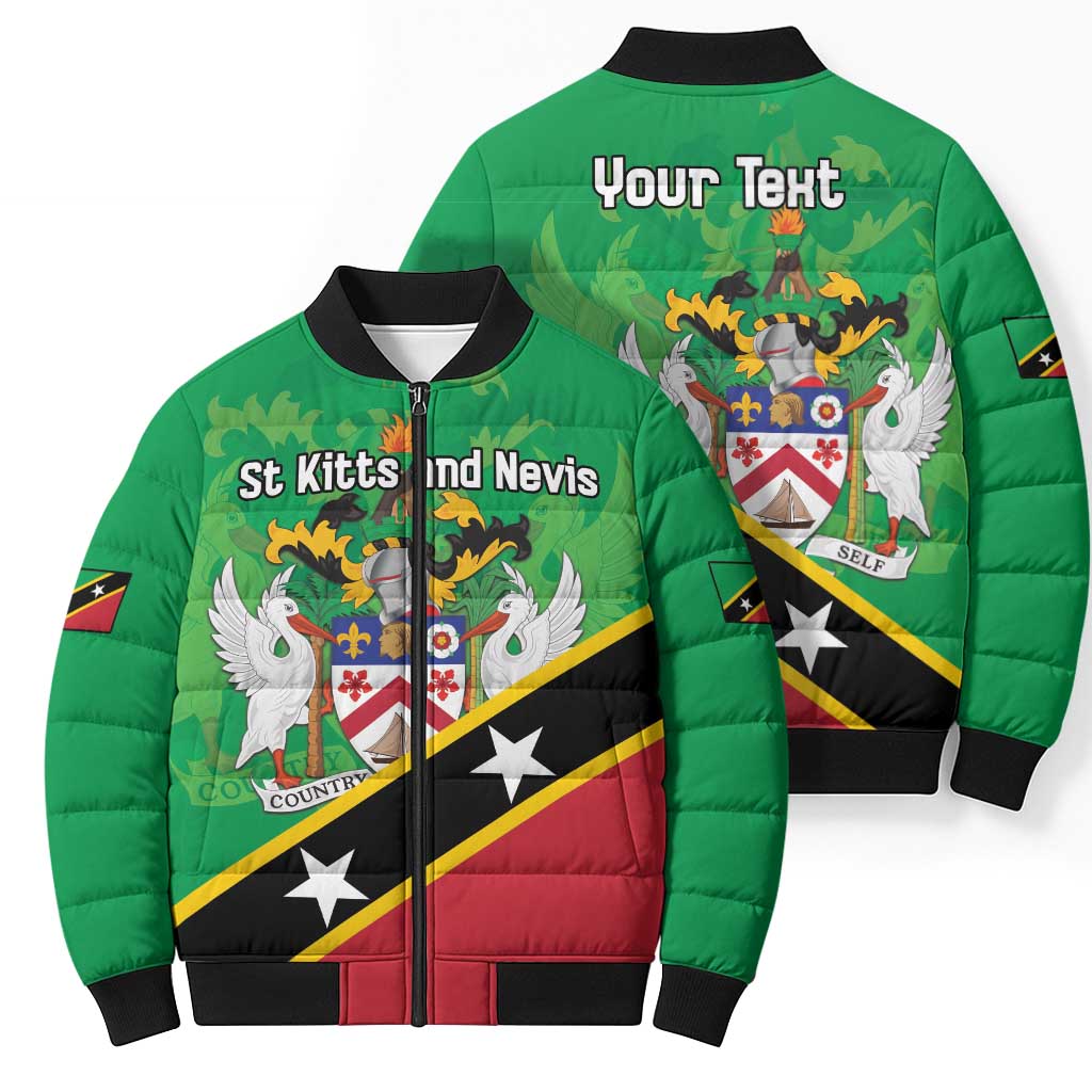 Personalized Saint Kitts And Nevis Bomber Puffer Jacket Country Above Self - Wonder Print Shop