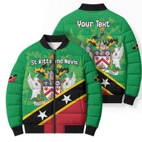 Personalized Saint Kitts And Nevis Bomber Puffer Jacket Country Above Self - Wonder Print Shop
