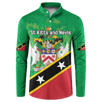 Personalized Saint Kitts And Nevis Button Sweatshirt Country Above Self - Wonder Print Shop