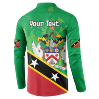 Personalized Saint Kitts And Nevis Button Sweatshirt Country Above Self - Wonder Print Shop