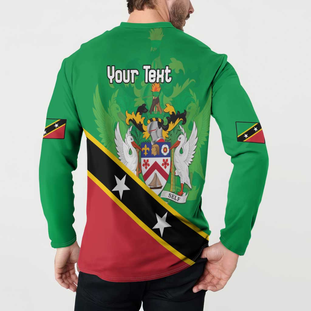 Personalized Saint Kitts And Nevis Button Sweatshirt Country Above Self - Wonder Print Shop