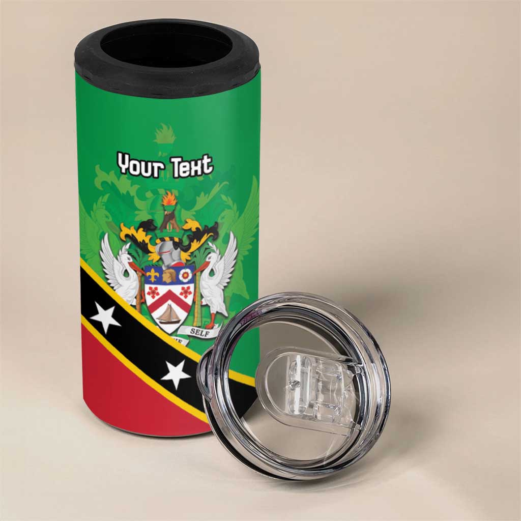 Personalized Saint Kitts And Nevis 4 in 1 Can Cooler Tumbler Country Above Self - Wonder Print Shop