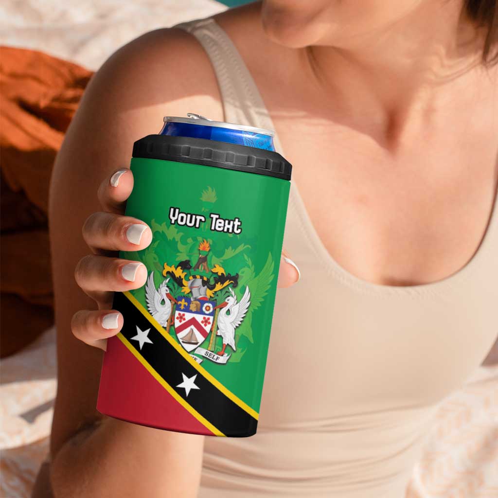 Personalized Saint Kitts And Nevis 4 in 1 Can Cooler Tumbler Country Above Self - Wonder Print Shop