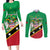 Personalized Saint Kitts And Nevis Couples Matching Long Sleeve Bodycon Dress and Long Sleeve Button Shirt Country Above Self - Wonder Print Shop