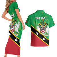 Personalized Saint Kitts And Nevis Couples Matching Short Sleeve Bodycon Dress and Hawaiian Shirt Country Above Self - Wonder Print Shop