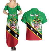 Personalized Saint Kitts And Nevis Couples Matching Summer Maxi Dress and Hawaiian Shirt Country Above Self - Wonder Print Shop