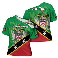 Personalized Saint Kitts And Nevis Cross Shoulder Shirt Country Above Self - Wonder Print Shop