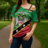 Personalized Saint Kitts And Nevis Cross Shoulder Shirt Country Above Self - Wonder Print Shop