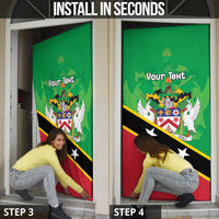 Personalized Saint Kitts And Nevis Door Cover Country Above Self - Wonder Print Shop