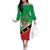 Personalized Saint Kitts And Nevis Family Matching Off The Shoulder Long Sleeve Dress and Hawaiian Shirt Country Above Self - Wonder Print Shop