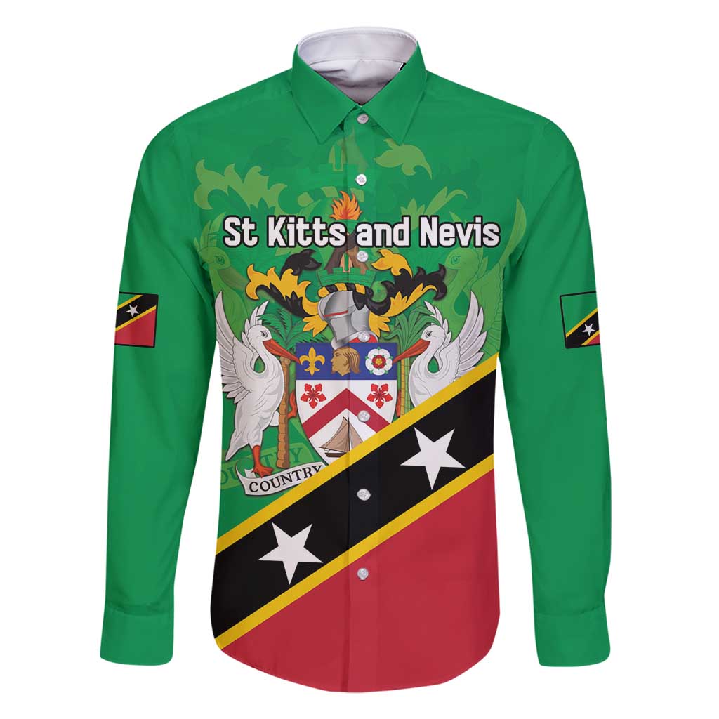 Personalized Saint Kitts And Nevis Family Matching Off Shoulder Short Dress and Hawaiian Shirt Country Above Self - Wonder Print Shop