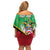 Personalized Saint Kitts And Nevis Family Matching Off Shoulder Short Dress and Hawaiian Shirt Country Above Self - Wonder Print Shop