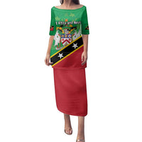 Personalized Saint Kitts And Nevis Family Matching Puletasi and Hawaiian Shirt Country Above Self - Wonder Print Shop