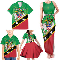 Personalized Saint Kitts And Nevis Family Matching Tank Maxi Dress and Hawaiian Shirt Country Above Self - Wonder Print Shop