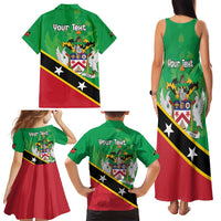Personalized Saint Kitts And Nevis Family Matching Tank Maxi Dress and Hawaiian Shirt Country Above Self - Wonder Print Shop