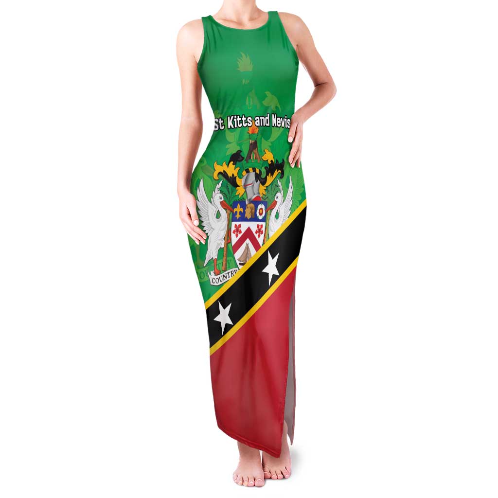 Personalized Saint Kitts And Nevis Family Matching Tank Maxi Dress and Hawaiian Shirt Country Above Self - Wonder Print Shop