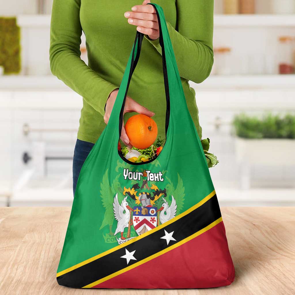 Personalized Saint Kitts And Nevis Grocery Bag Country Above Self - Wonder Print Shop