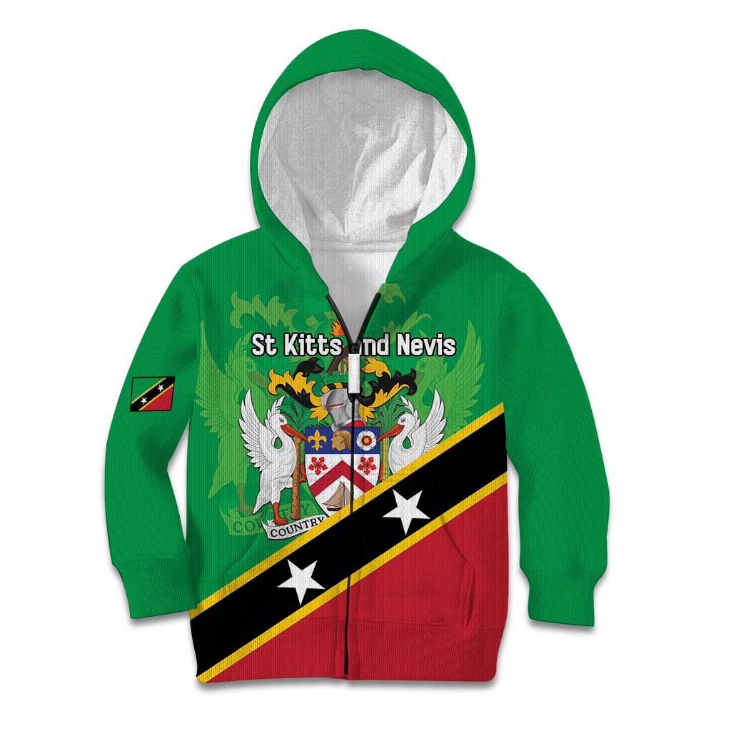 Personalized Saint Kitts And Nevis Kid Hoodie Country Above Self - Wonder Print Shop
