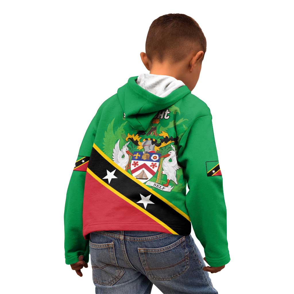 Personalized Saint Kitts And Nevis Kid Hoodie Country Above Self - Wonder Print Shop
