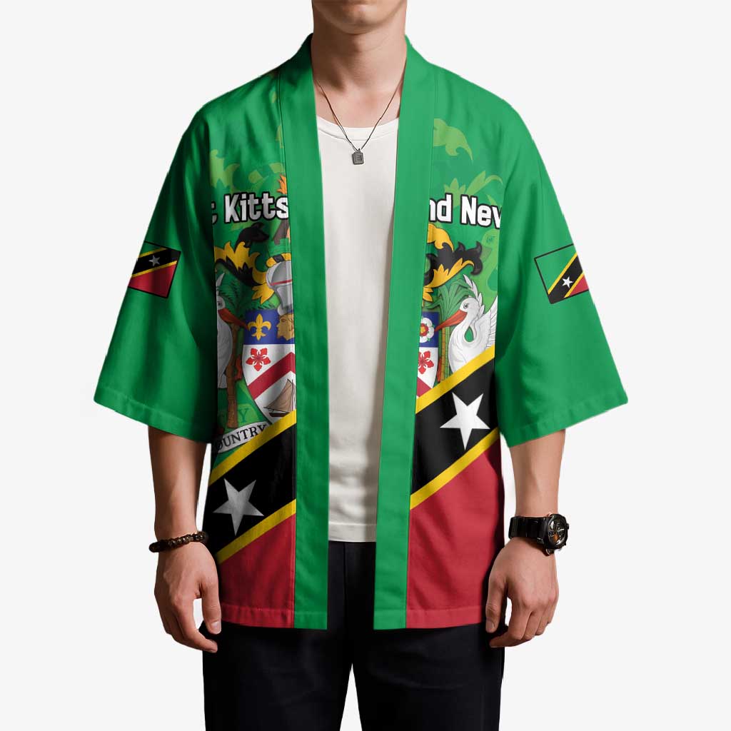Personalized Saint Kitts And Nevis Kimono Country Above Self - Wonder Print Shop