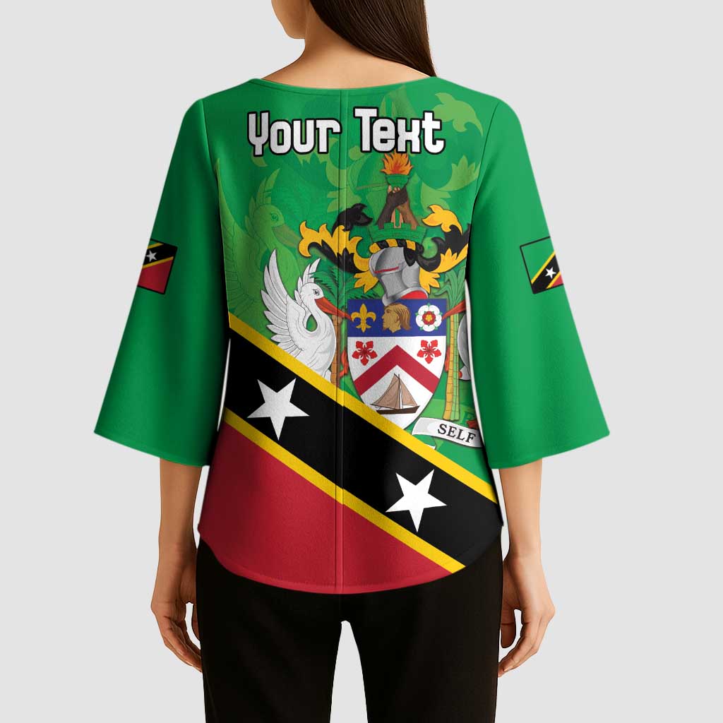 Personalized Saint Kitts And Nevis Kimono Sleeve Blouse Country Above Self - Wonder Print Shop