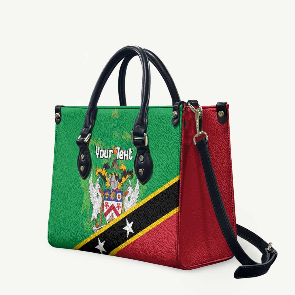 Personalized Saint Kitts And Nevis Leather Bag Country Above Self - Wonder Print Shop