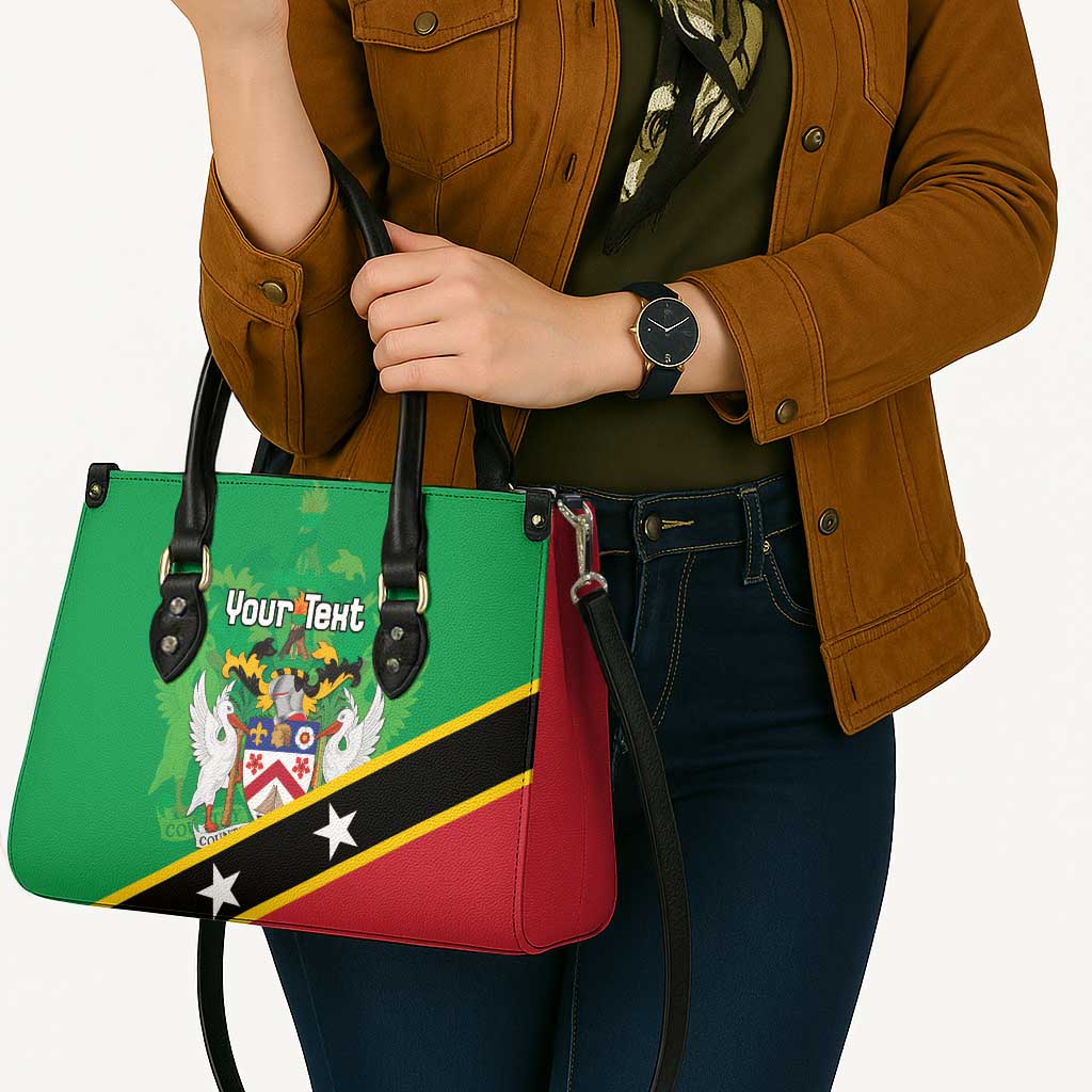 Personalized Saint Kitts And Nevis Leather Bag Country Above Self - Wonder Print Shop